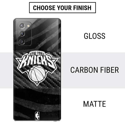 NBA New York Knicks Black Animal Print Galaxy Note20 5G Skin